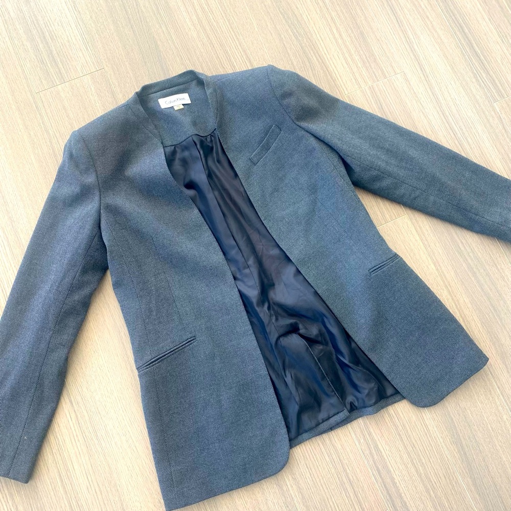 Calvin Klein Women’s Long Blazer - Grey